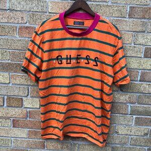 Guess X J Balvin Striped T Shirt Large